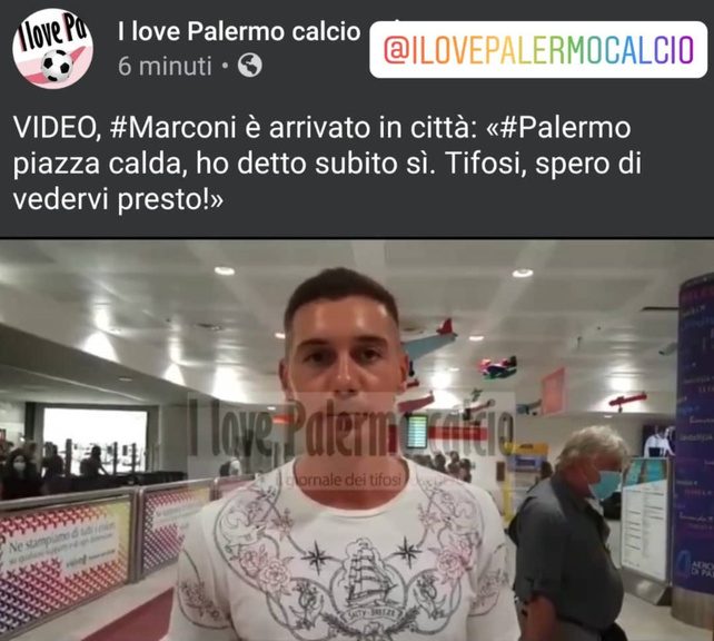Fotogramma di una video-intervista realizzata a bordo campo