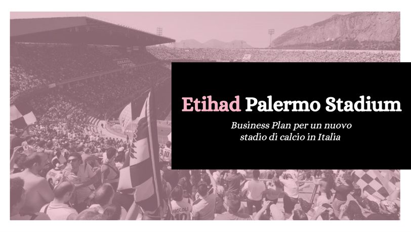 Copertina della presentazione del business plan per un nuovo stadio